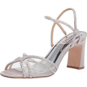 New Gorgeous BADGLEY MISCHKA Sz 8 Silver
Hey Open Toe Block 3.5”
Heel Sandals